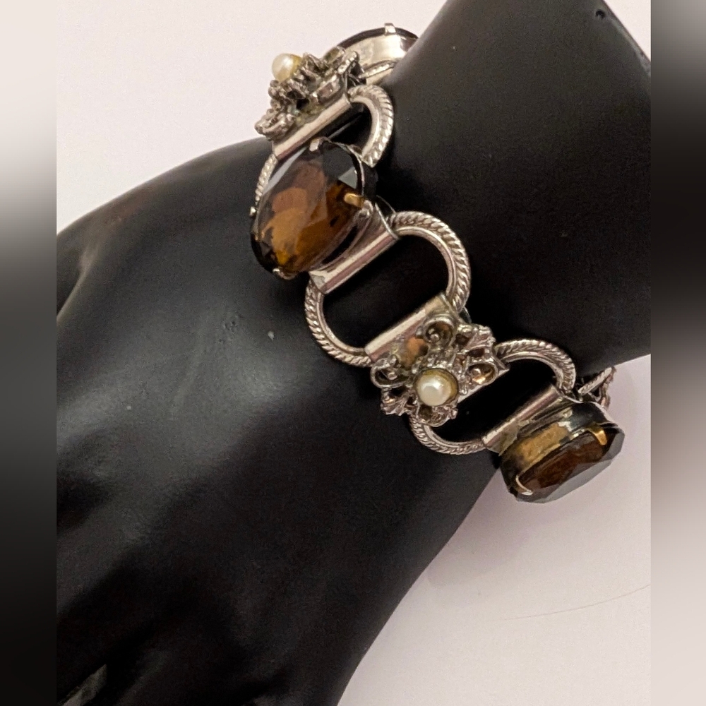 Retro Link Bracelet, Bold, Geometric Vintage Bracelet